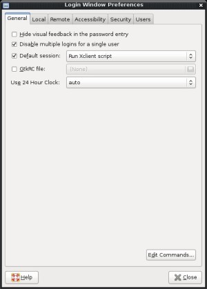 Ubuntu GDM Login Window